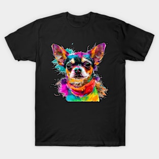 Chihuahua Colorfull Pop Art Design For Dog Onwer T-Shirt